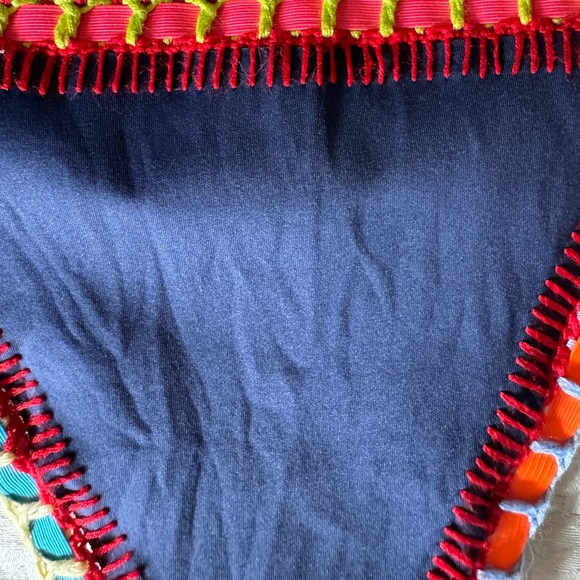 Women’s anthropologie navy multi neon bikini bottom Size M - Picture 5 of 9